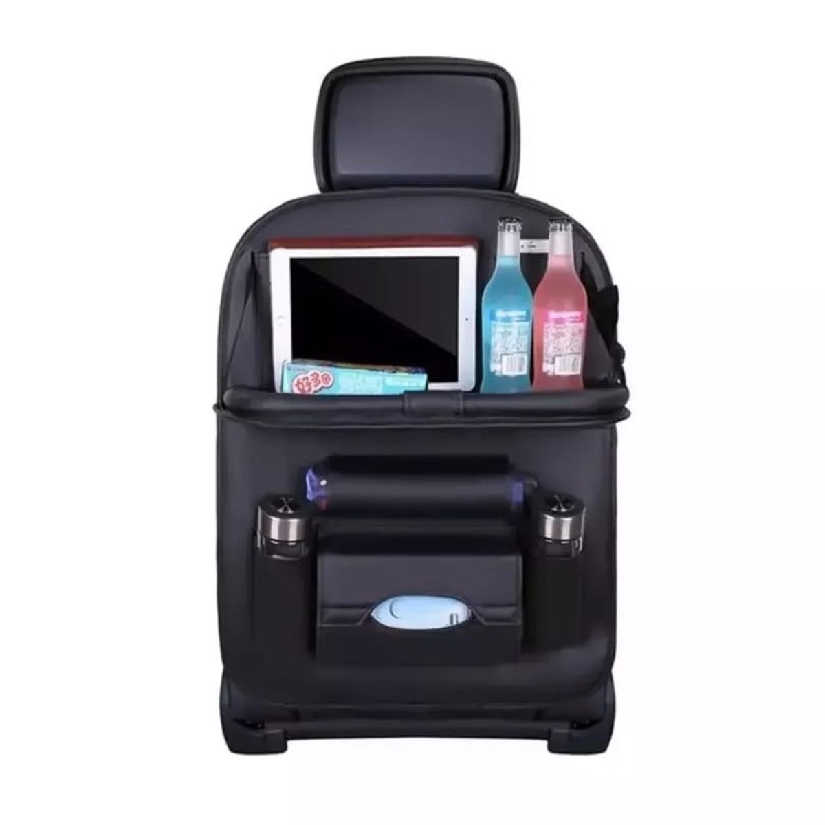 GENERICO - ORGANIZADOR DE AUTO PARA   ASIENTO TRASERO COLOR NEGRO