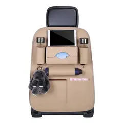 GENERICO - ORGANIZADOR DE AUTO PARA  ASIENTO TRASERO COLOR BEIGE