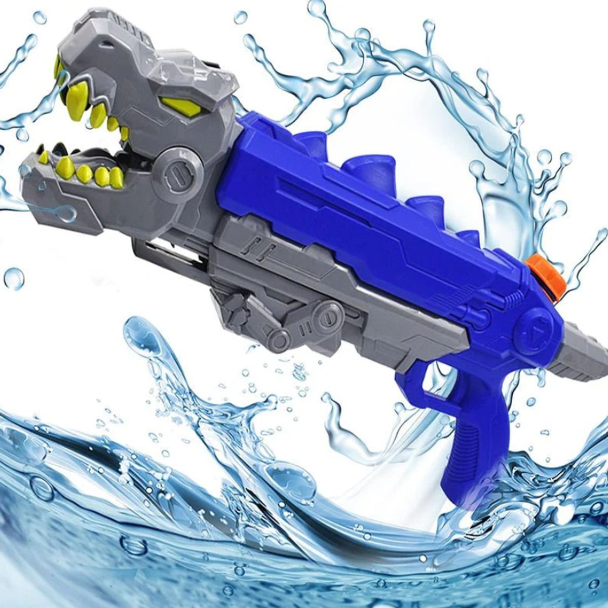 GENERICO - Pistola Lanza Agua Dinosaurio Rex Azul Juguete Verano