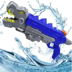 GENERICO - Pistola Lanza Agua Dinosaurio Rex Azul Juguete Verano