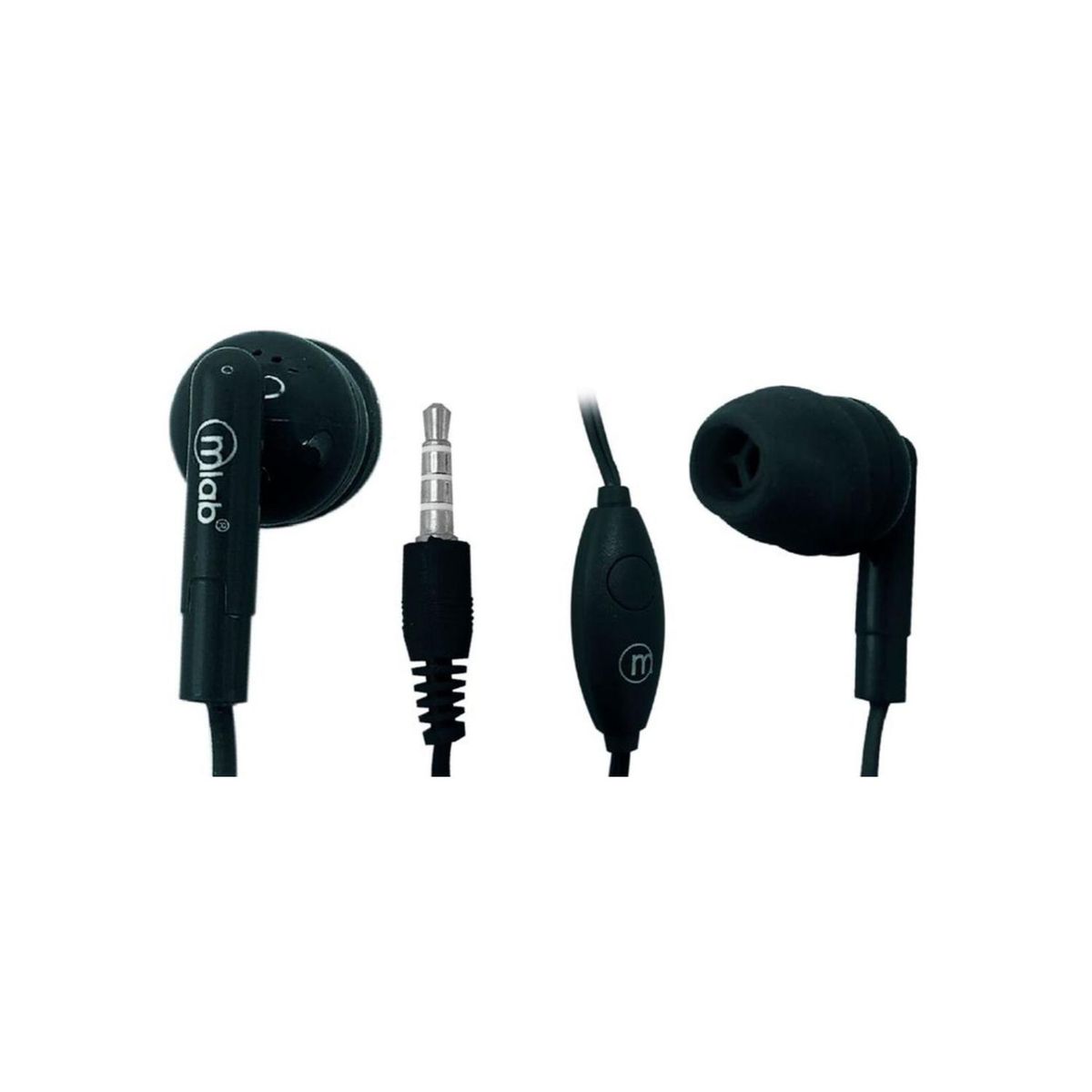 MLAB - Audifonos Manos Libres Jack 3.5 In Ear Negro Gummy