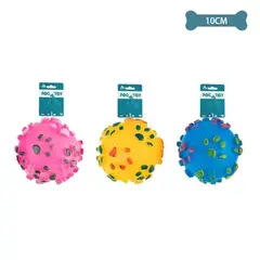 GENERICO - Pelota con huellas de patas 1010cm color aleatorio