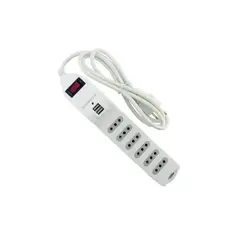 MACROTEL - Zapatilla Alargador 15mt 6 Entradas 2 USB Blanco