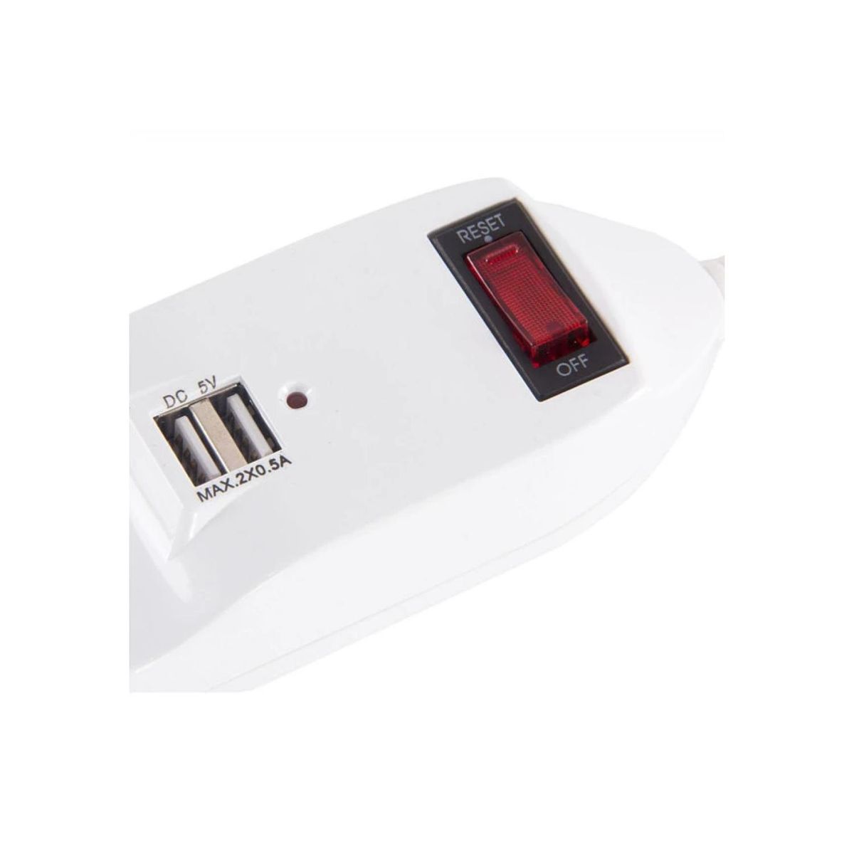 MACROTEL - Zapatilla Alargador 15mt 6 Entradas 2 USB Blanco