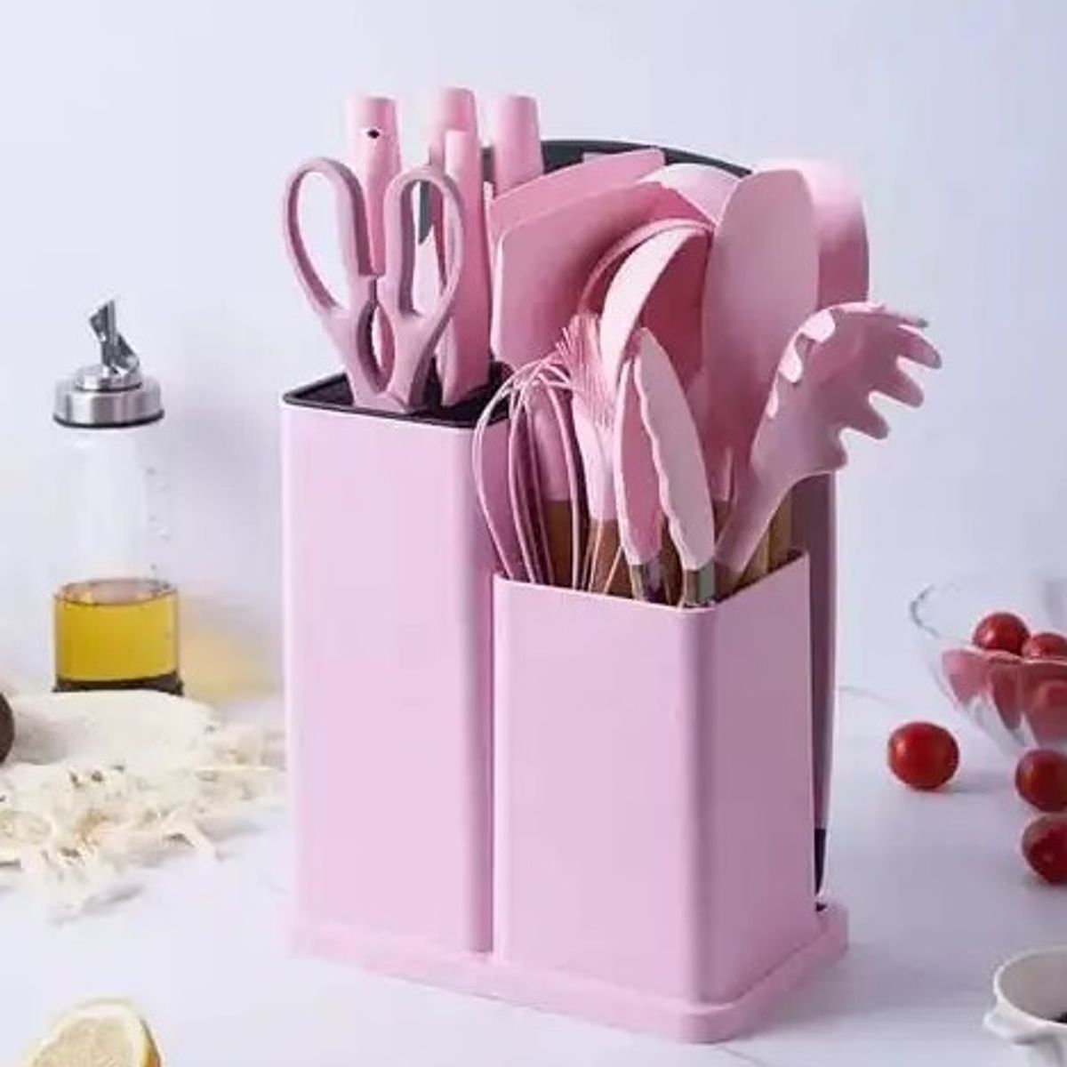GENERICO - SET DE UTENSILIOS PARA COCINA DE SILICONA CON 19 PIEZAS