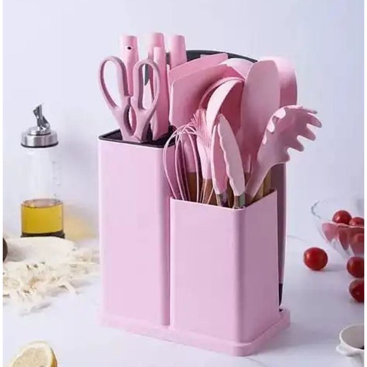 GENERICO - SET DE UTENSILIOS PARA COCINA DE SILICONA CON 19 PIEZAS