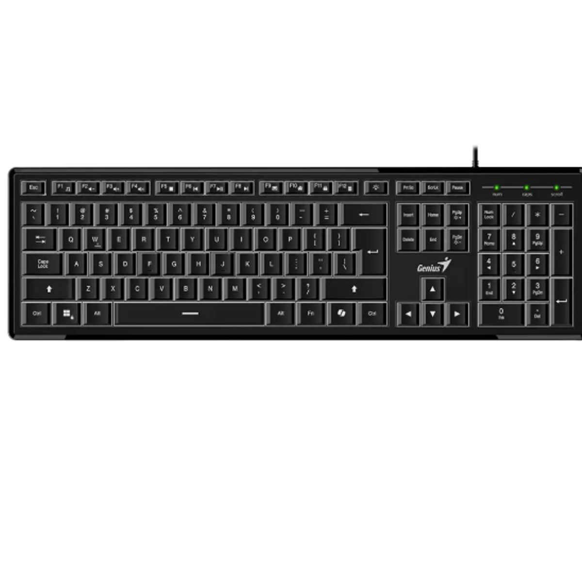 GENIUS - Teclado Genius Slimstar 820 Negro Qwerty Español Led