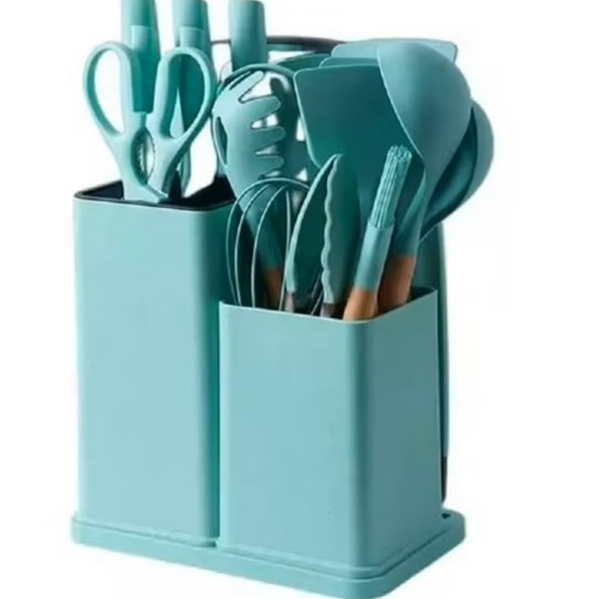 GENERICO - SET DE UTENSILIOS PARA COCINA DE SILICONA CON 19 PIEZAS
