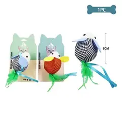 GENERICO - Juguete para gato ratón 8cm Color Aleatorio
