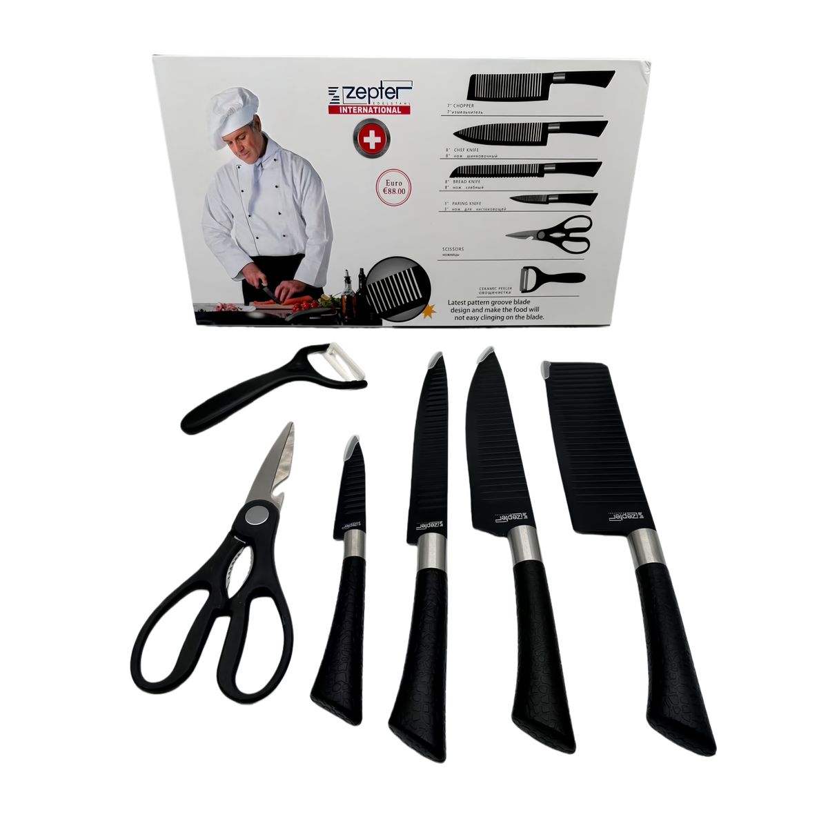 GENERICO - Set Cuchillos 6 Piezas Juegos Cuchillos Cuchillo Asado Cocina