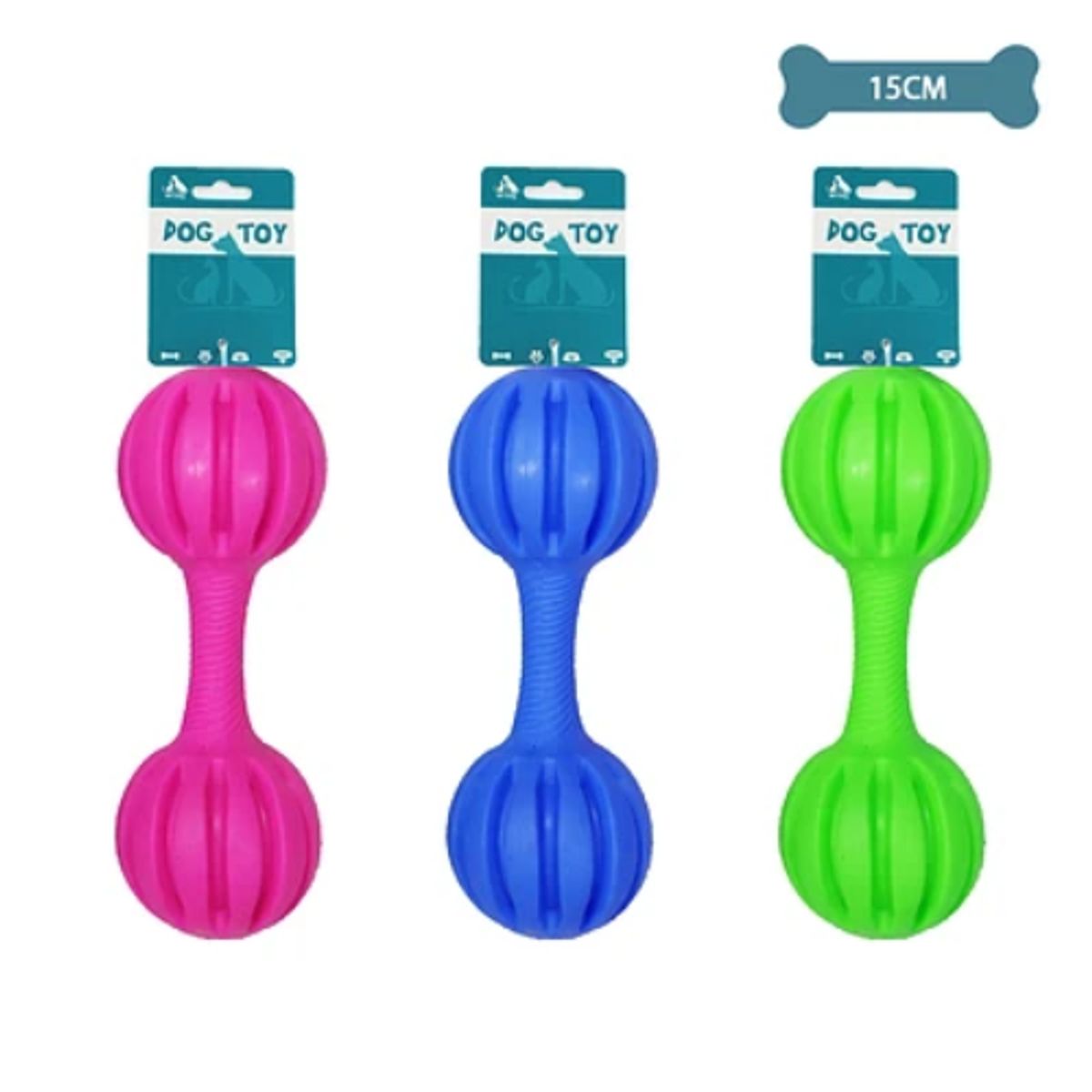 GENERICO - Mancuerna lineal para mascotas color aleatorio 15cm 112g