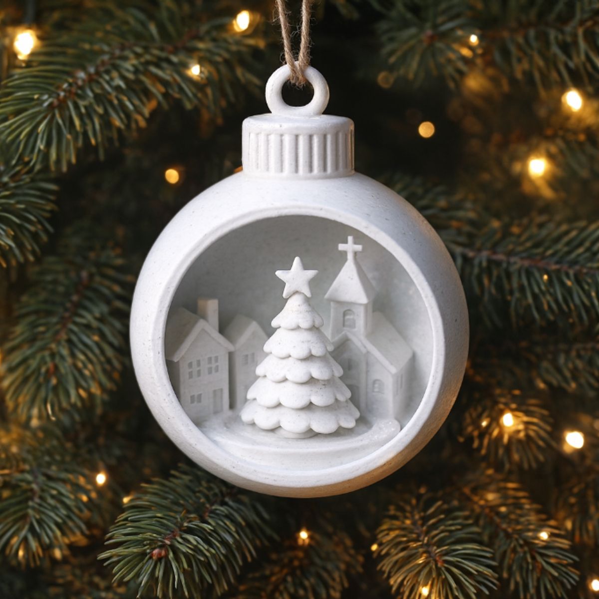 GENERICO - Adorno para el Árbol de Navidad- Pueblo de Nieve