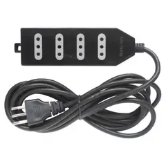 MACROTEL - Zapatilla Alargador 3mt 4 Entradas Negro