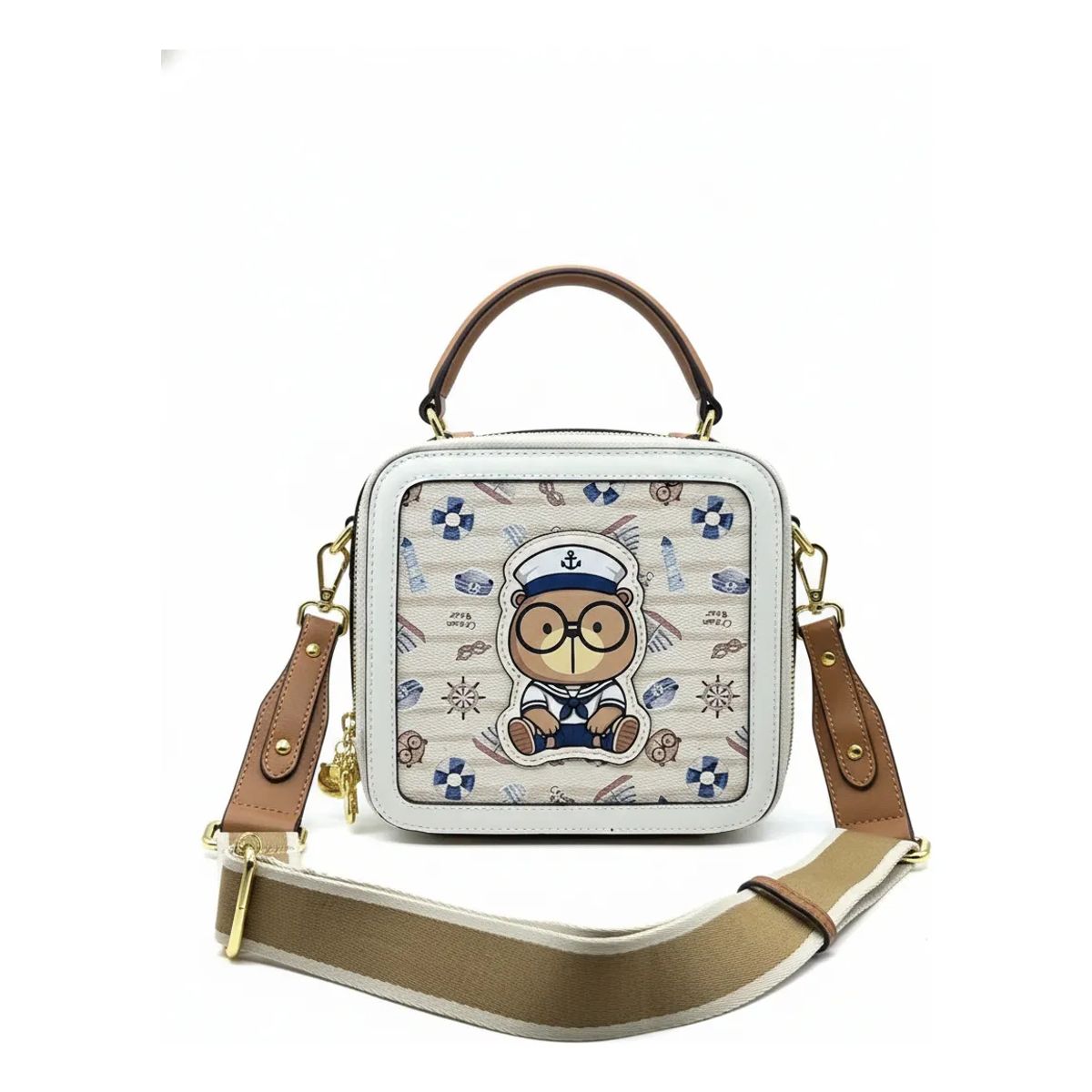 BOVINITA - Cartera Mujer Bandolera Cute Oso Cream Bear Original Regalo
