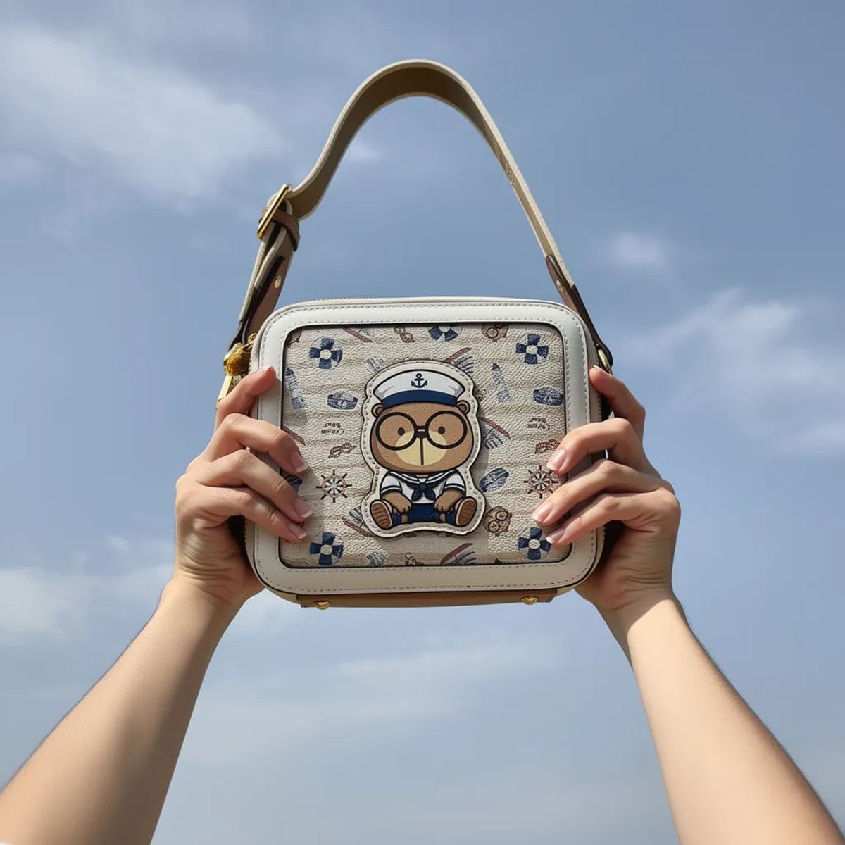 BOVINITA - Cartera Mujer Bandolera Cute Oso Cream Bear Original Regalo