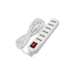 MACROTEL - Zapatilla Alargador 3mt 6 Entradas Blanco
