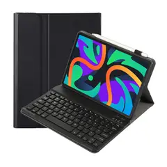RENVMEXY - Funda con teclado Bluetooth Negro para Lenovo 2024 11 pulgadas