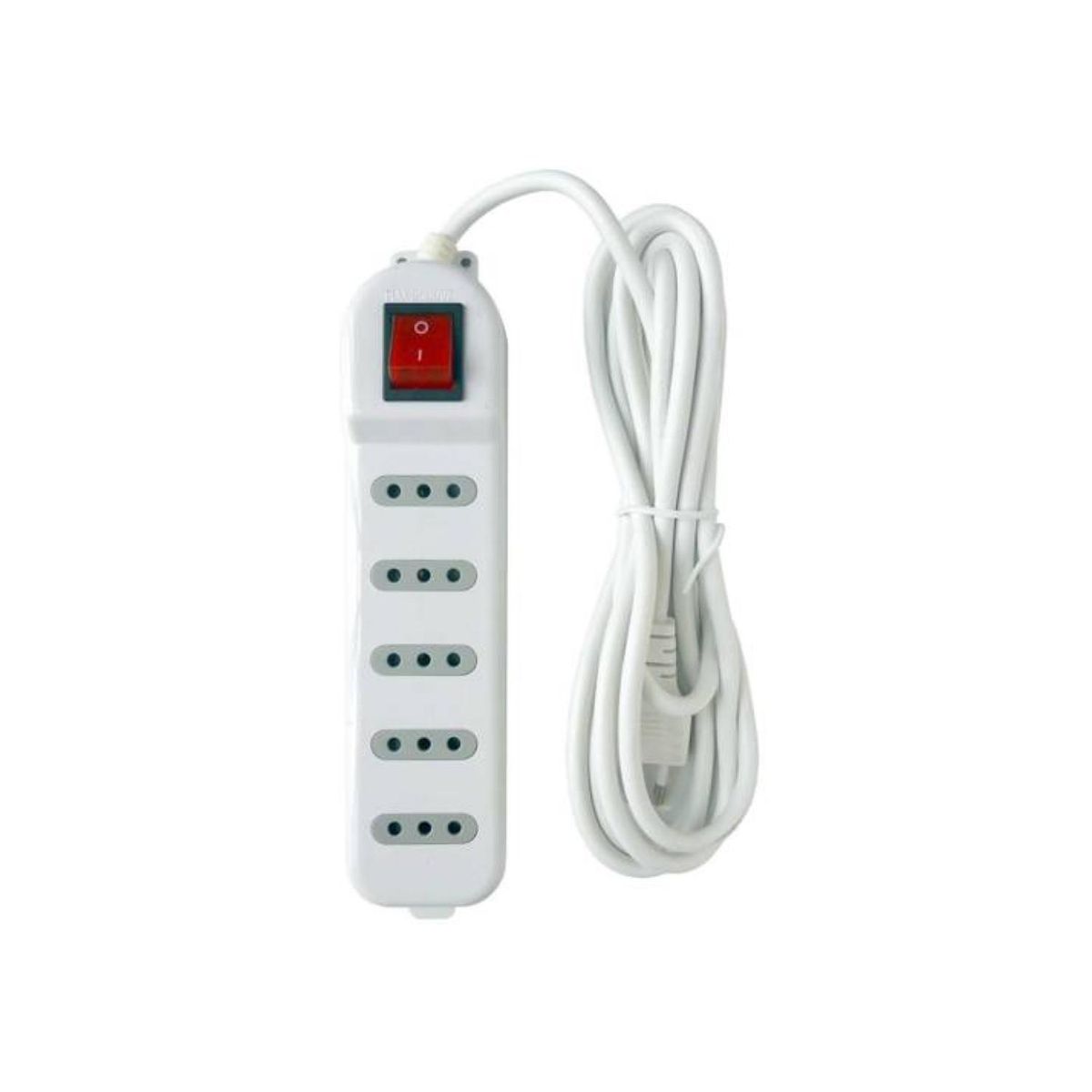 MACROTEL - Zapatilla Alargador 5mt 5 Entradas Blanco