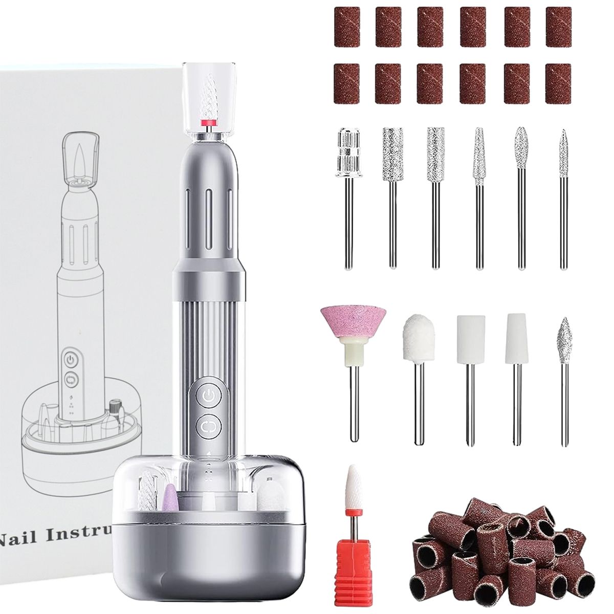 KINDA NICE - Torno Drill Para Uñas Profesional Pulido De Uñas Eléctricas