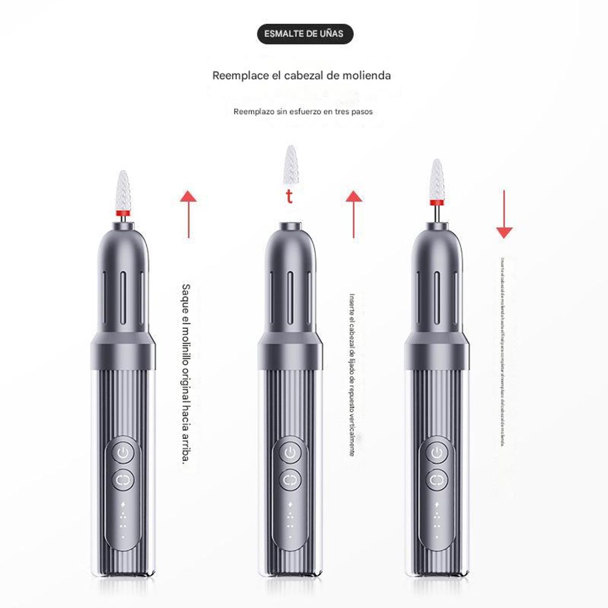 KINDA NICE - Torno Drill Para Uñas Profesional Pulido De Uñas Eléctricas
