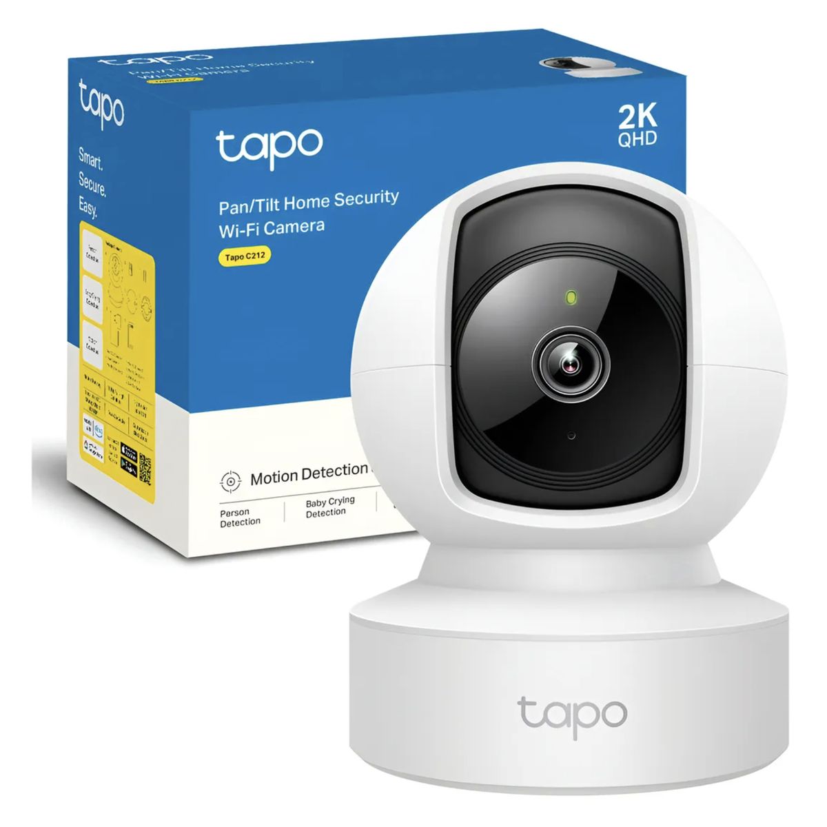 TP LINK - Cámara Giratoria Indoor Tp-link Tapo C212 Visión Nocturna 2k RJ45
