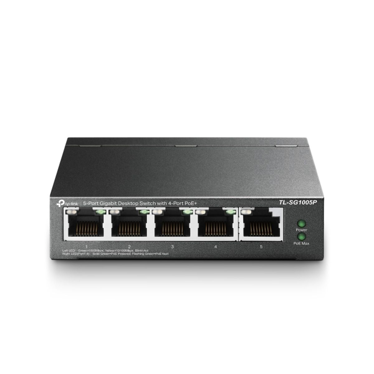 TP LINK - Conmutador de Escritorio Gigabit de 5 puertos con PoE de 4 puertos