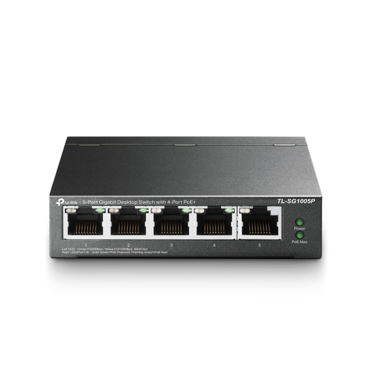 TP LINK - Conmutador de Escritorio Gigabit de 5 puertos con PoE de 4 puertos