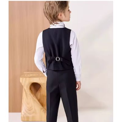 Imagen 2 del producto Traje Niño Negro Liso 5 Piezas – Formal Elegante