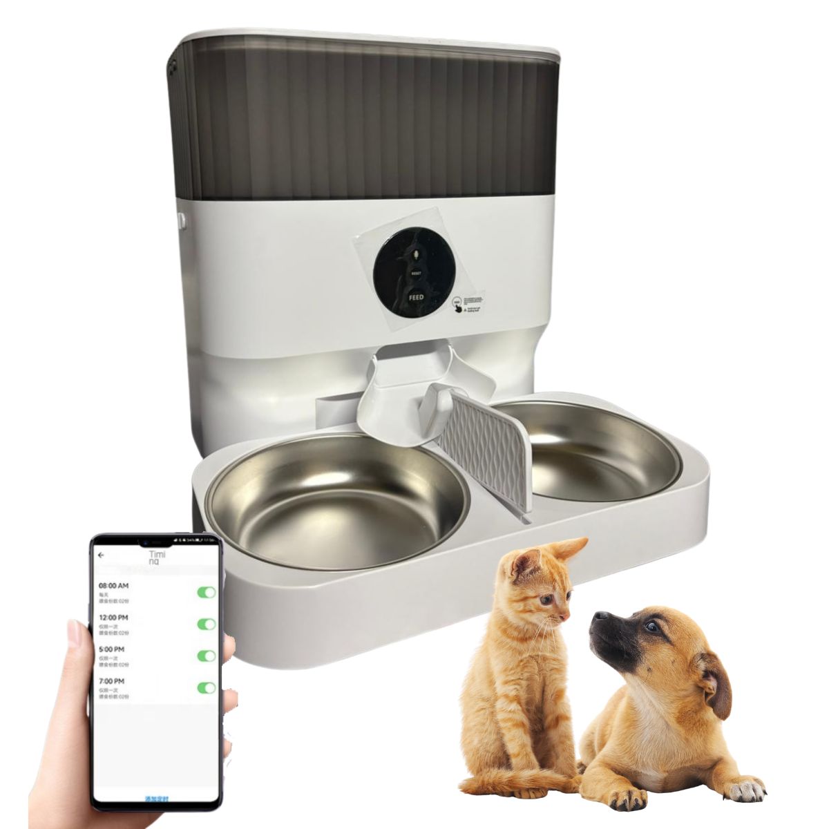 GENERICO - Comedero Automático Wifi Mascotas Alimentación Programable