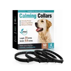 KINDA NICE - 4 Collares Calmantes Y Relajantes Ajustables Para Mascotas
