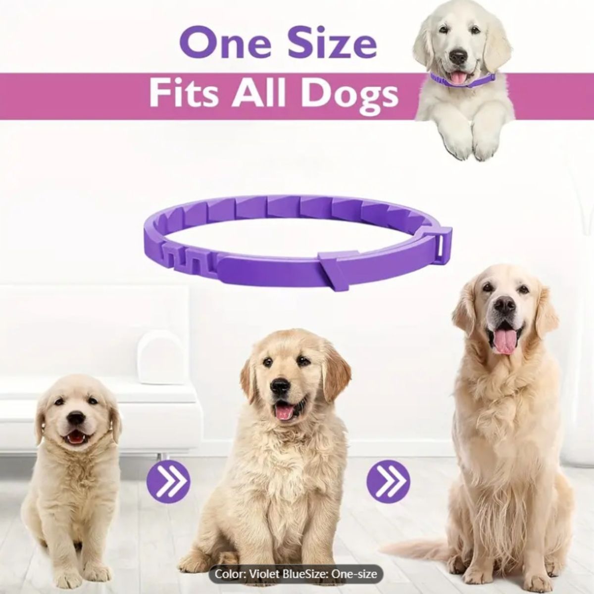 KINDA NICE - 4 Collares Calmantes Y Relajantes Ajustables Para Mascotas