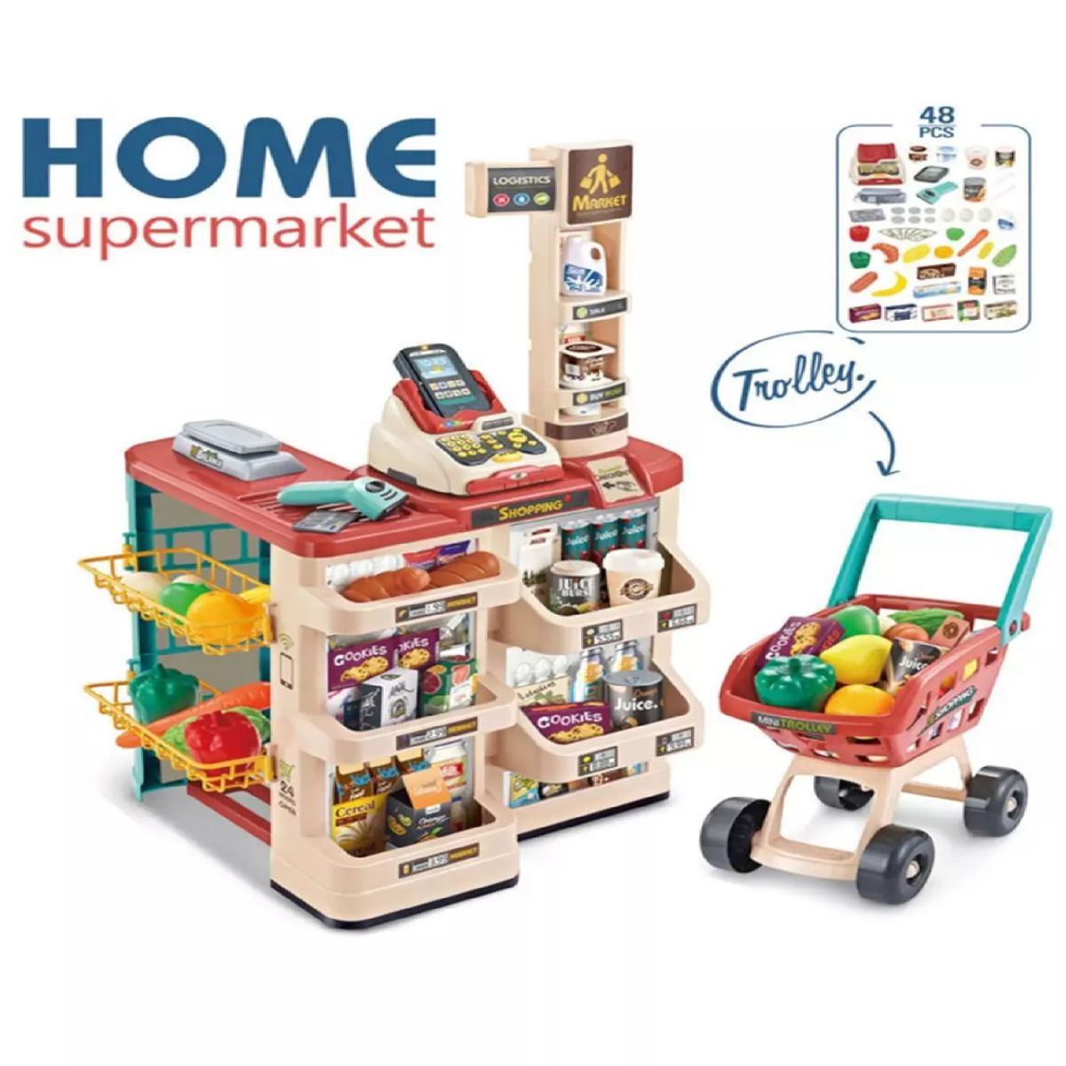 GENERICO - Juguete Supermercado con Carrito