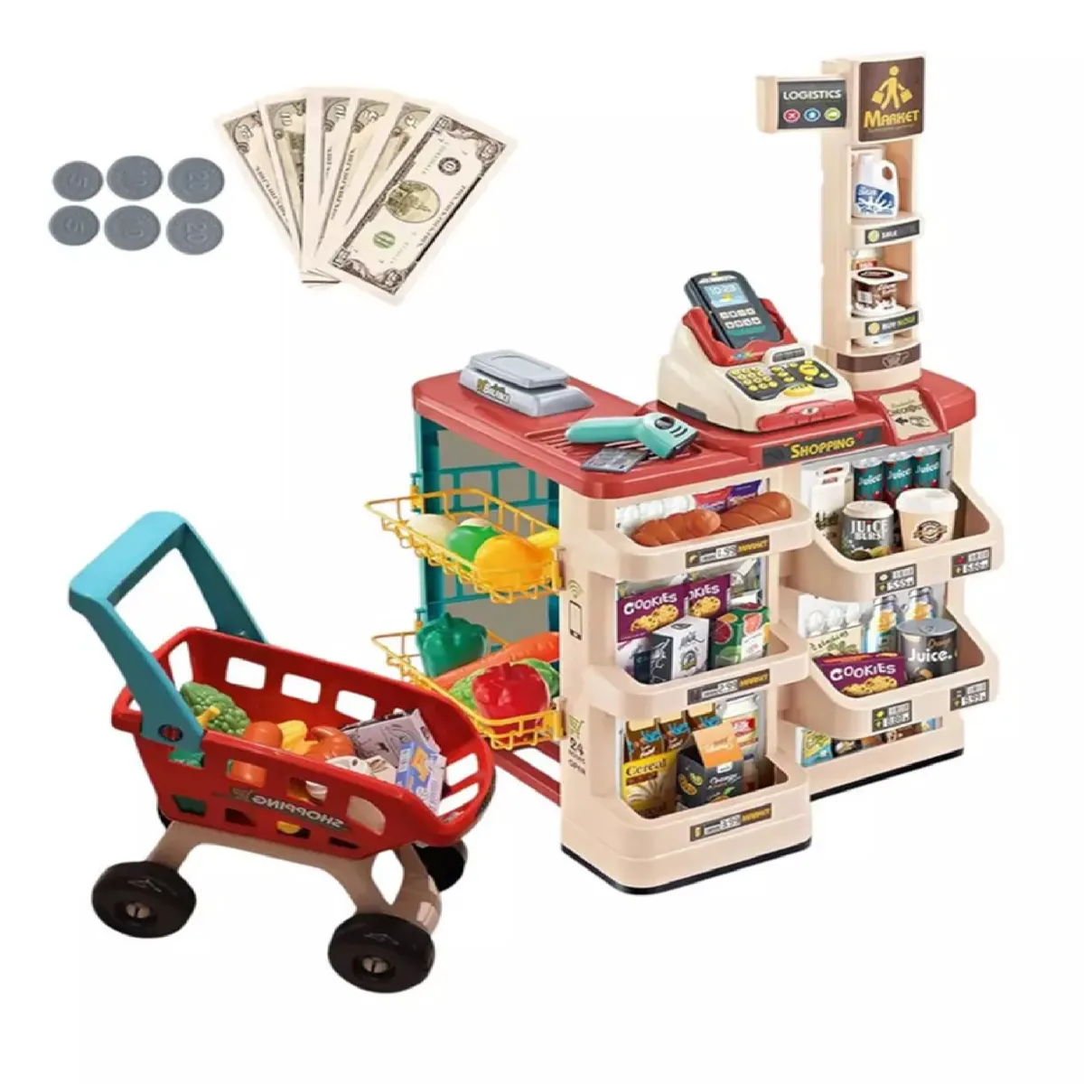 GENERICO - Juguete Supermercado con Carrito