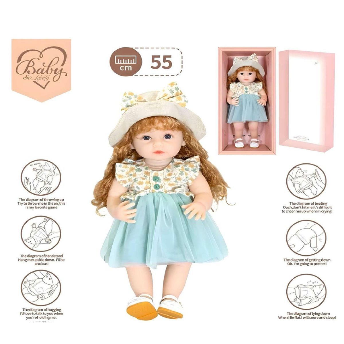 GENERICO - Muñeca Infantil Bebé Realista Silicona Venus