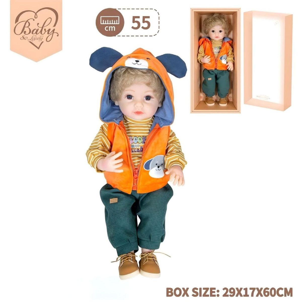 GENERICO - Bebe Muñeco Realista Baby So Lovely Niño