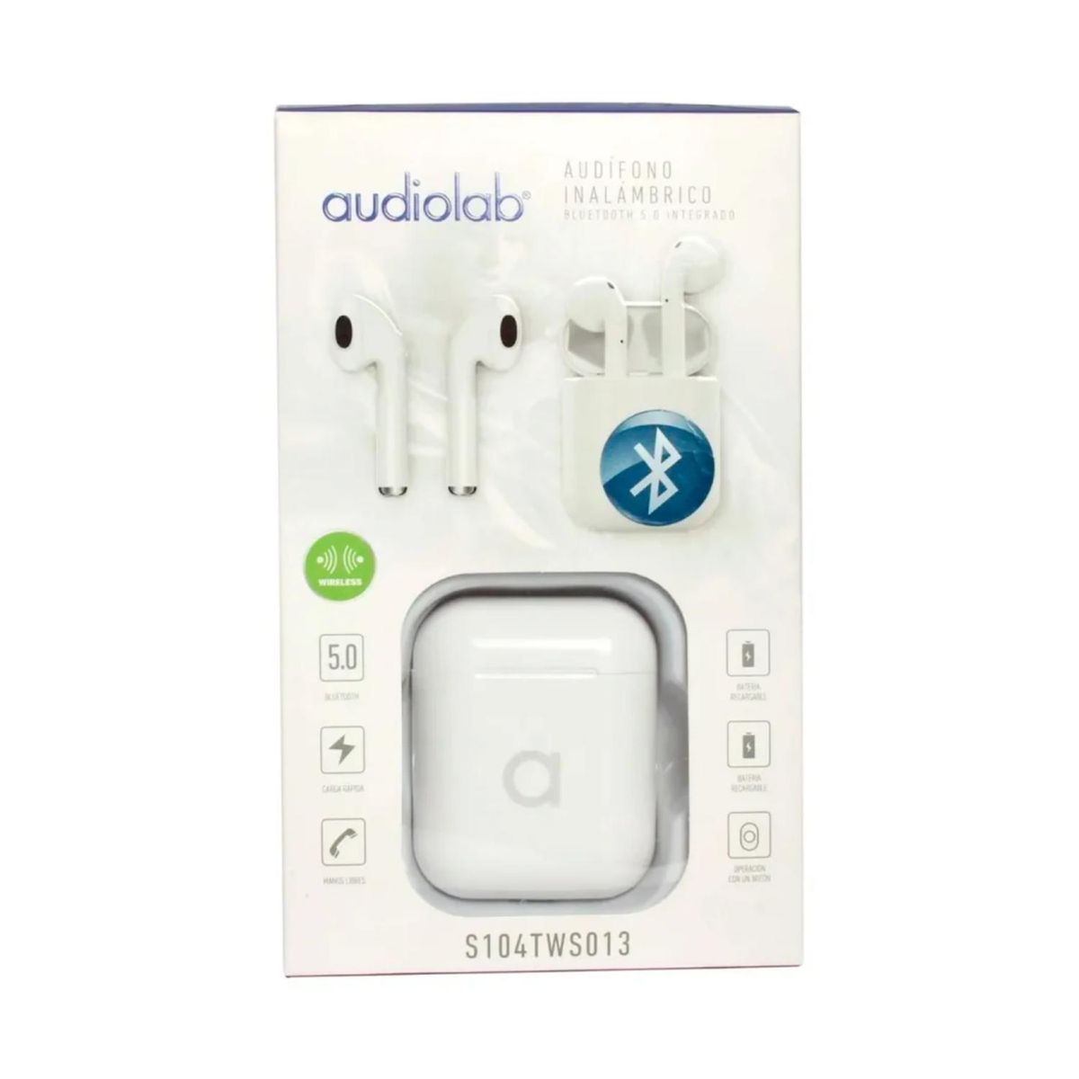AUDIOLAB - Audifonos Bluetooth TWS Earpod Blanco TWS013