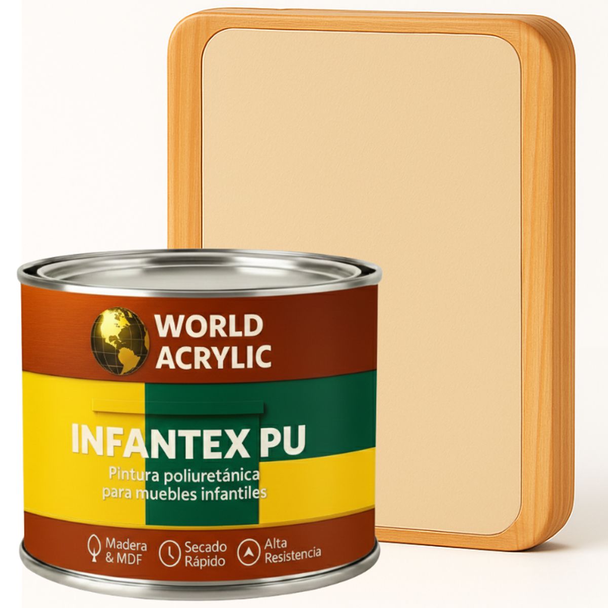 WORLD ACRYLIC - PINTURA MUEBLES INFANTEX PU MATE- MULTISUPERFICIES - 1-2 GALON ARENA MÁGICA