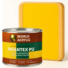 WORLD ACRYLIC - PINTURA MUEBLES INFANTEX PU MATE- MULTISUPERFICIES - 1-2 GALON SOL DE JUEGO