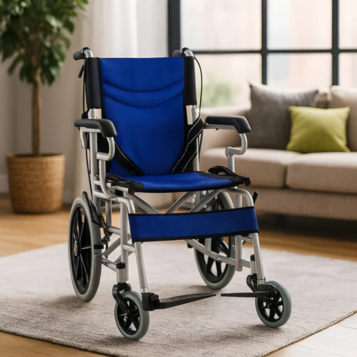 QUICK - Silla De Ruedas Plegable Ligera Confortable Resistente
