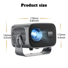 BLUEDREAMER - Mini proyector con WiFi y Bluetooth proyector portátil 1080P para el hogar