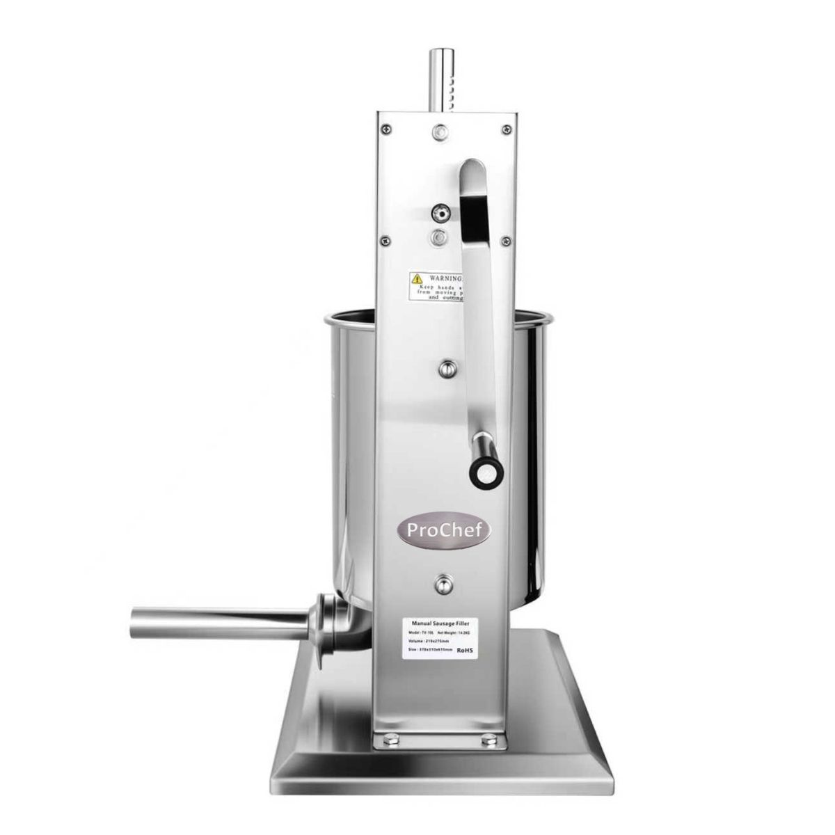 PROCHEF - Embutidora Manual Vertical 3 Litros Acero Inox.