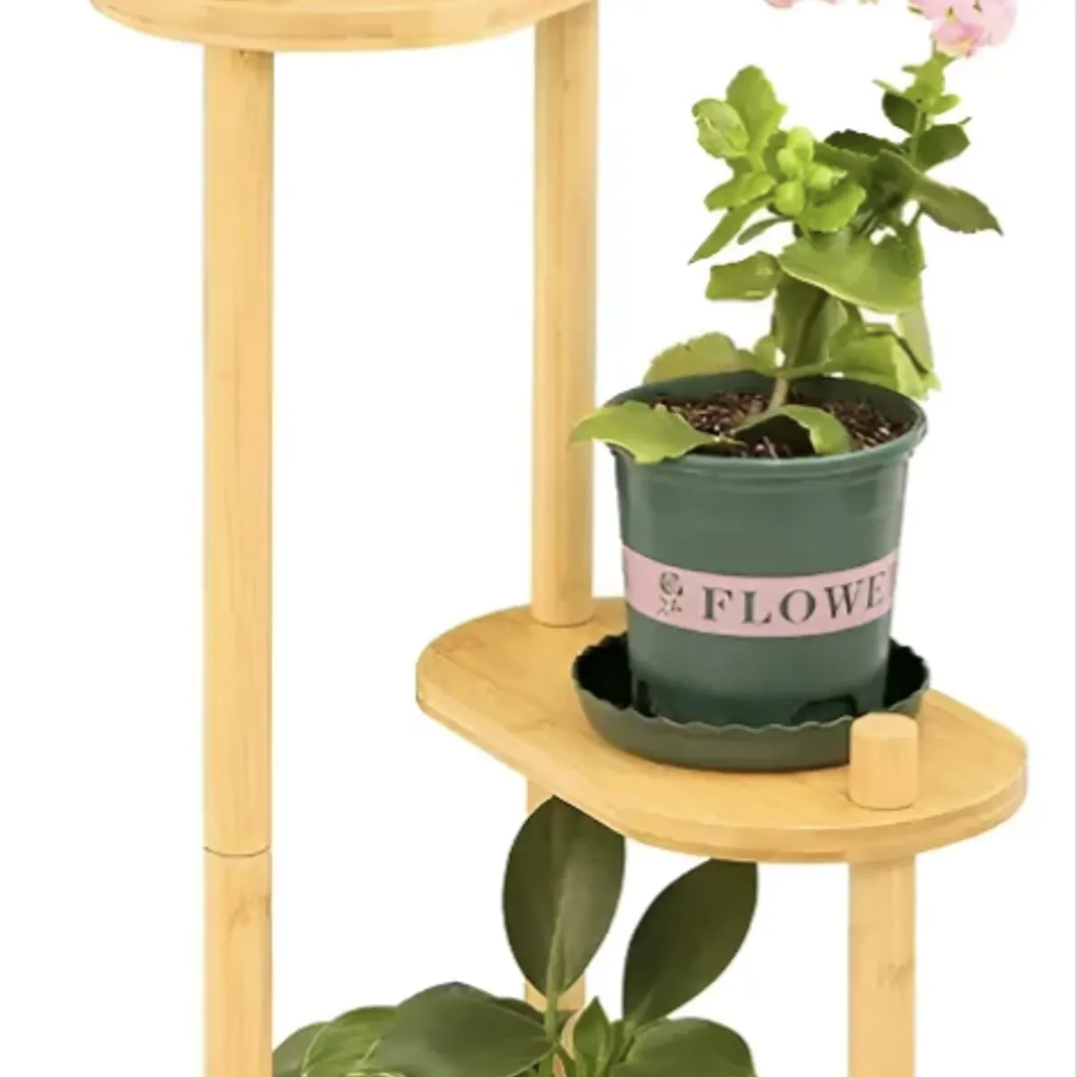 OKAY - Soporte Para Plantas De Bambú, Interior O Exterior 3 Niveles