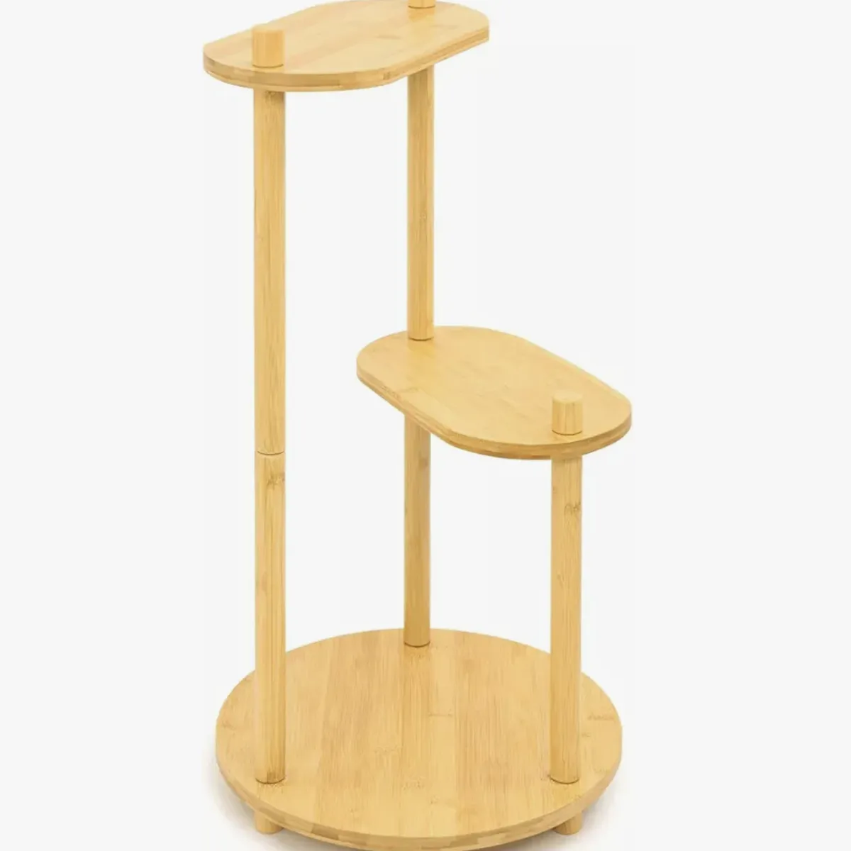 OKAY - Soporte Para Plantas De Bambú, Interior O Exterior 3 Niveles