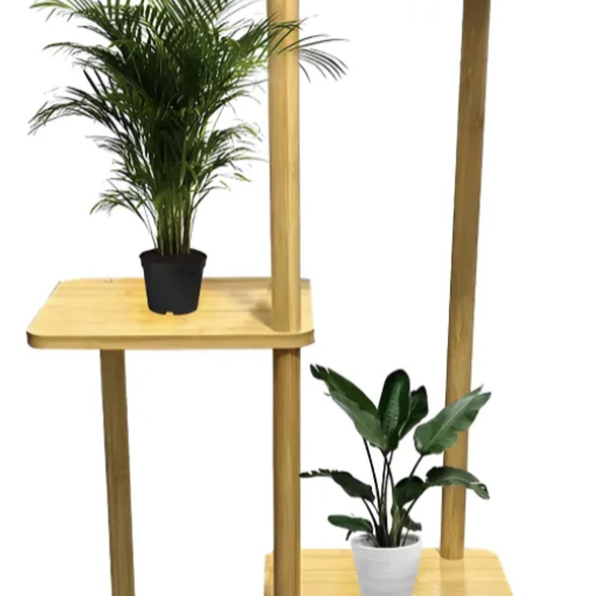 OKAY - Soporte Para Plantas De Bambú, Interior O Exterior 4 Niveles