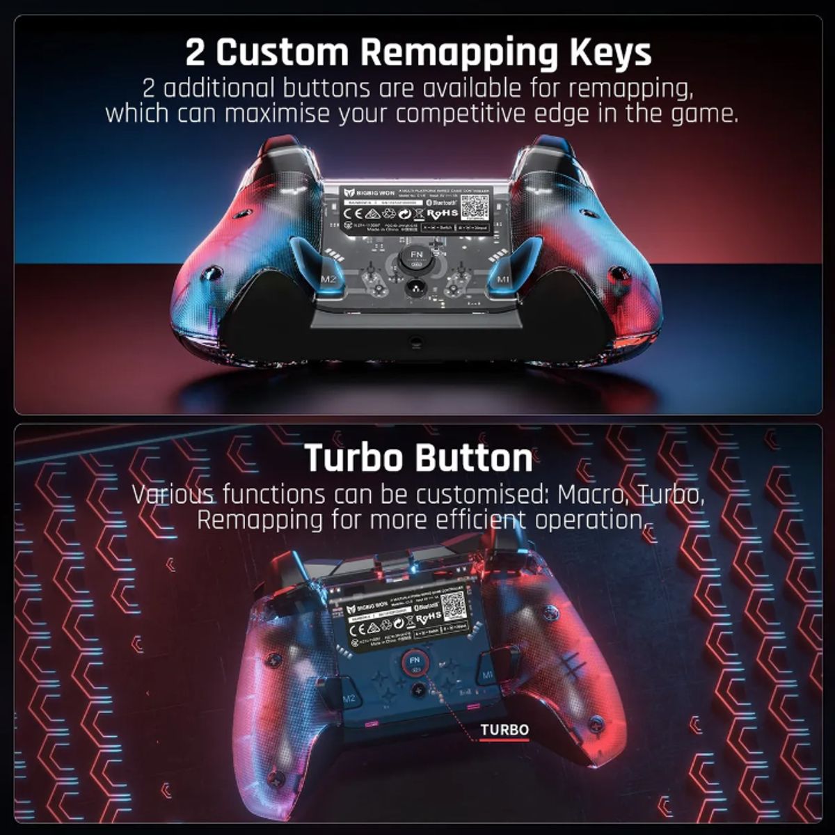 GENERICO - Joystick Mando Bigbig Won Rainbow S Para Pc W1011 Nintendo Transparente