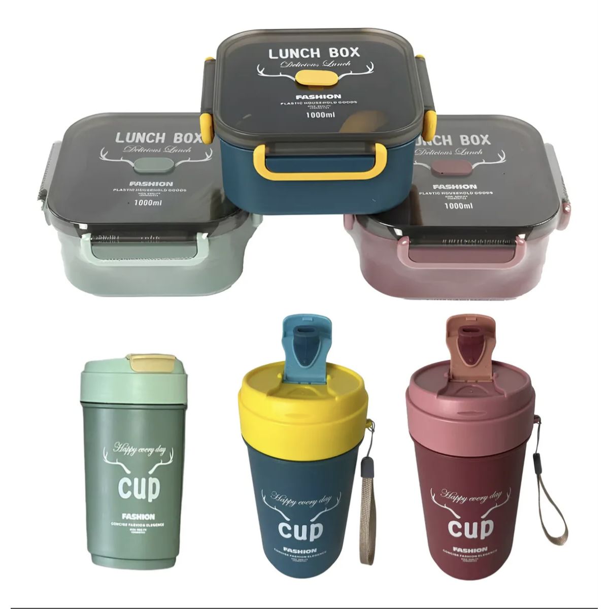 OKAY - Lonchera Topper + Termo Con Colores Lonchera Escolar