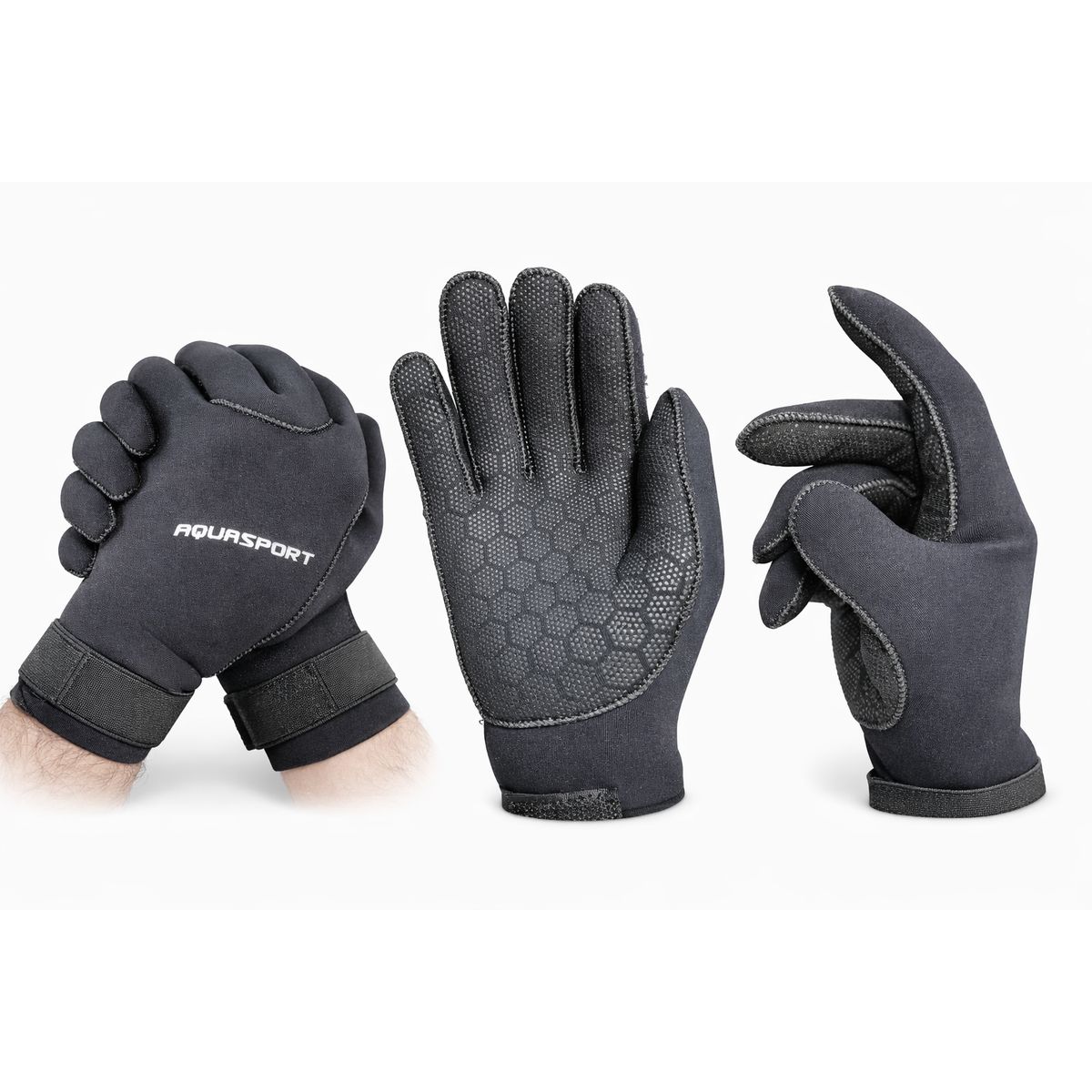AQUASPORT - Guantes Neopreno Aquasport Flex 3mm Talla M