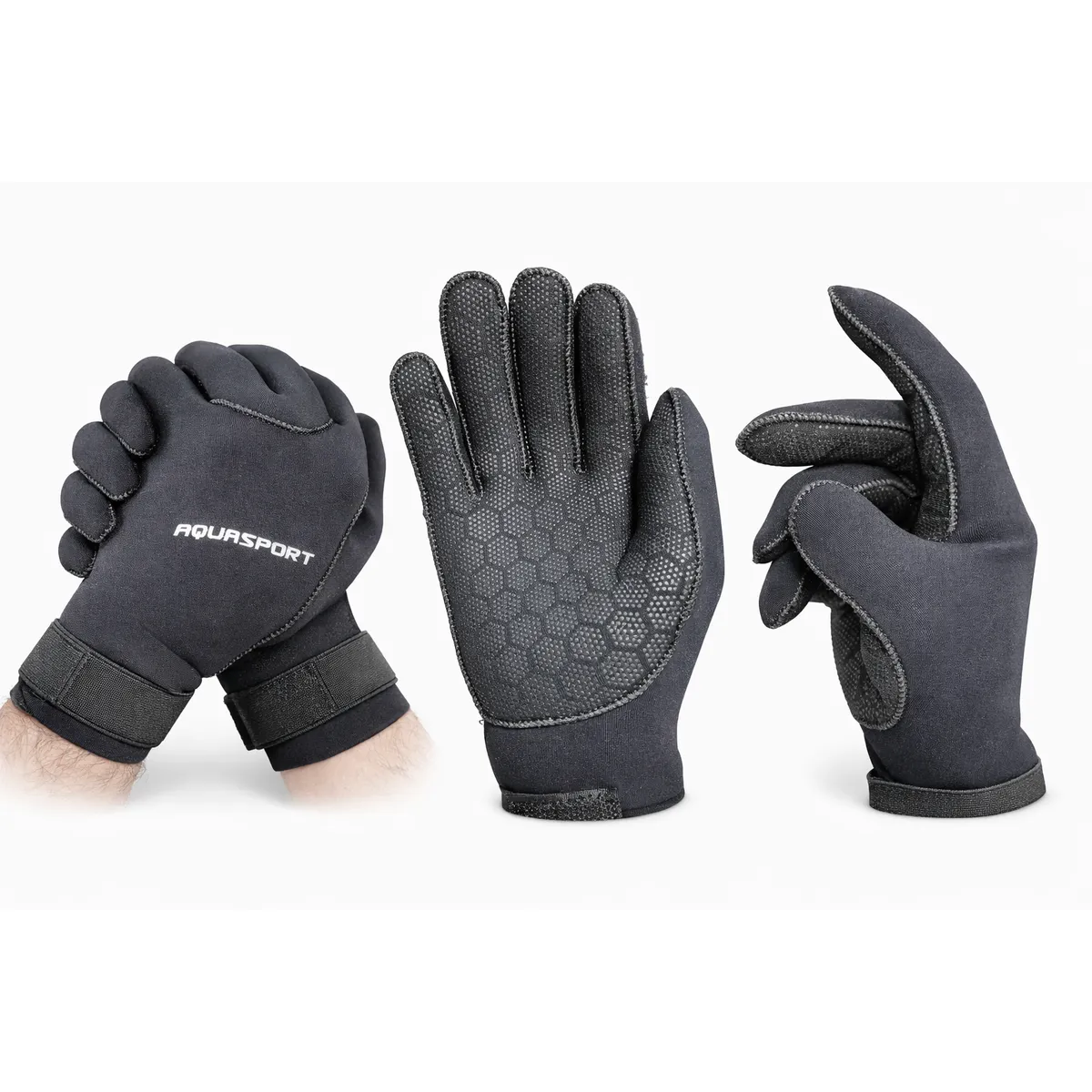 AQUASPORT - Guantes Neopreno Aquasport Flex 3mm Talla XL