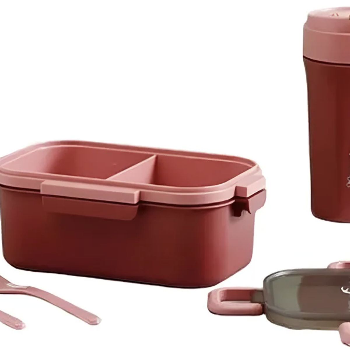 OKAY - Lonchera Topper + Termo Con Color Burdeo