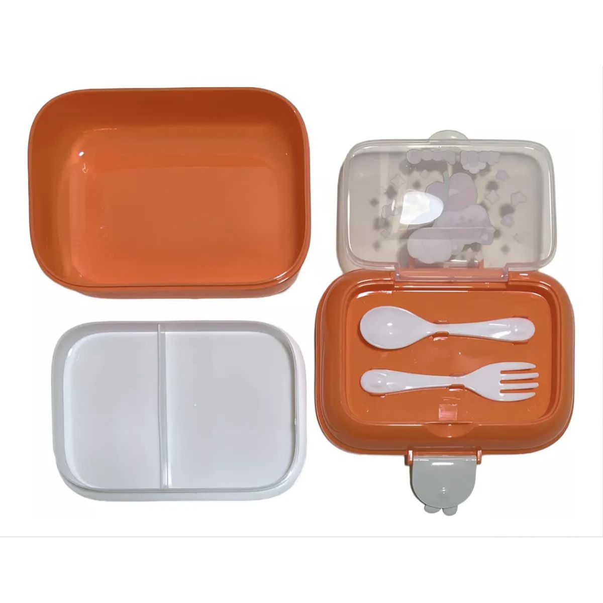 OKAY - Lonchera Topper + Termo Con Diseño Niñs Colores Naranja